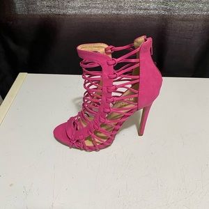 Rose pink high heels size 8